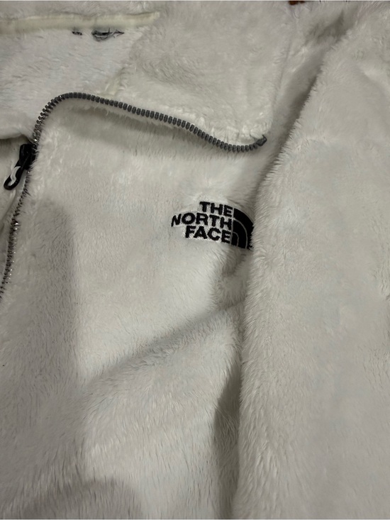 The North Face Jackets & Blazers - The North Face Cream Plush Fleece Jacket with Black Logo